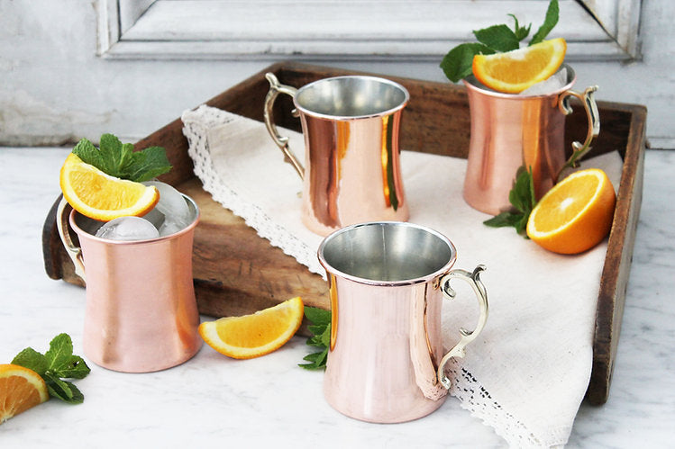Copper Cocktail Mugs (Set of 4) | Vintage Inspired - Sumiye Co