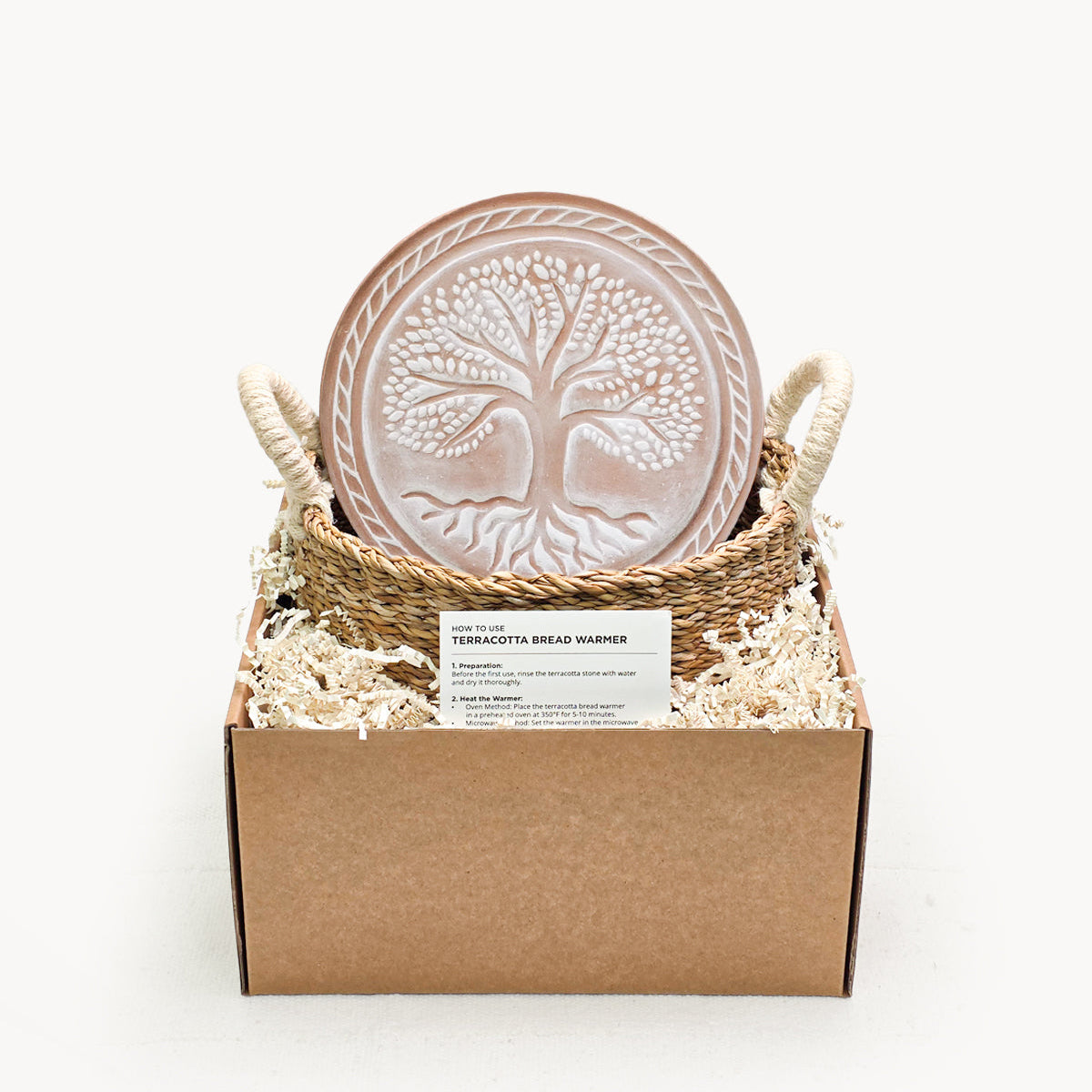 Bread Warmer & Basket - Tree of Life Round-0