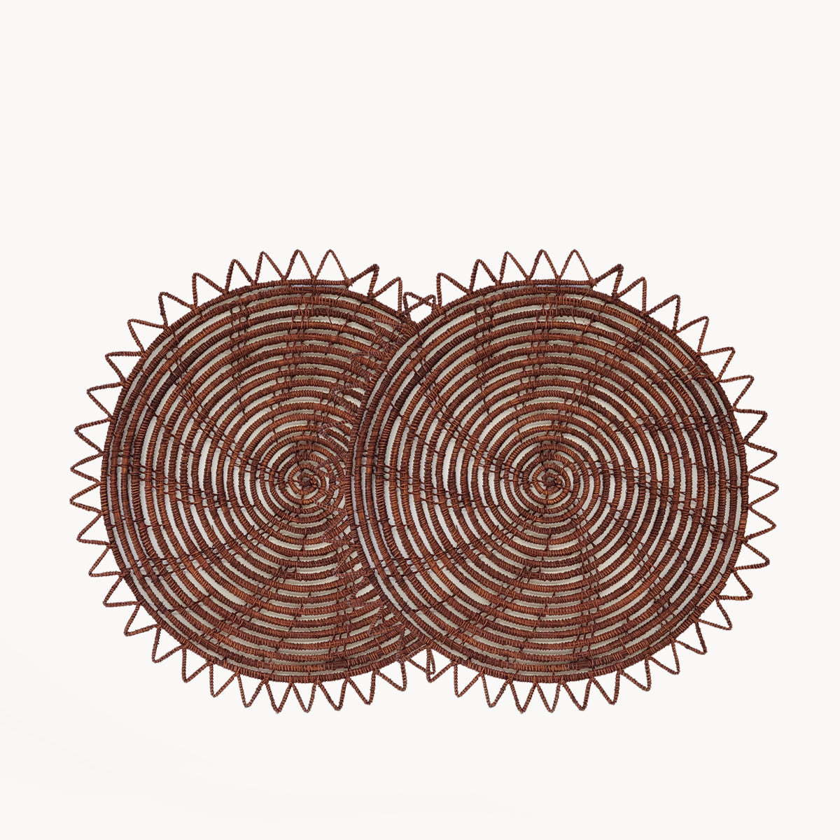 Surya Woven Palm Fiber Placemat - Brown (Set of 2)
