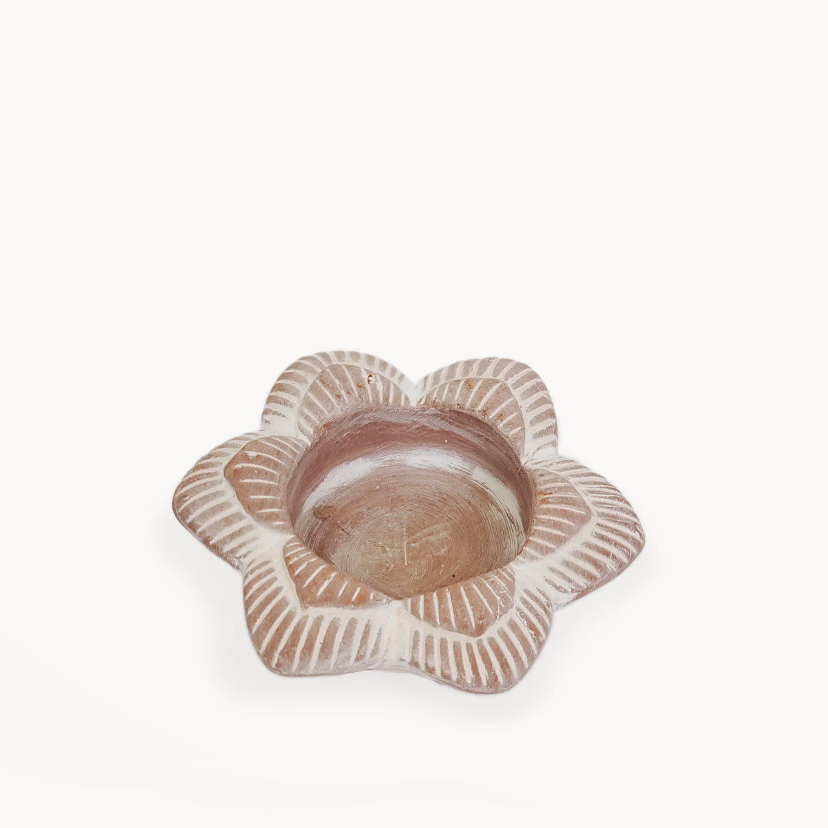 Tea Light Candle Holder | Terracotta Flower