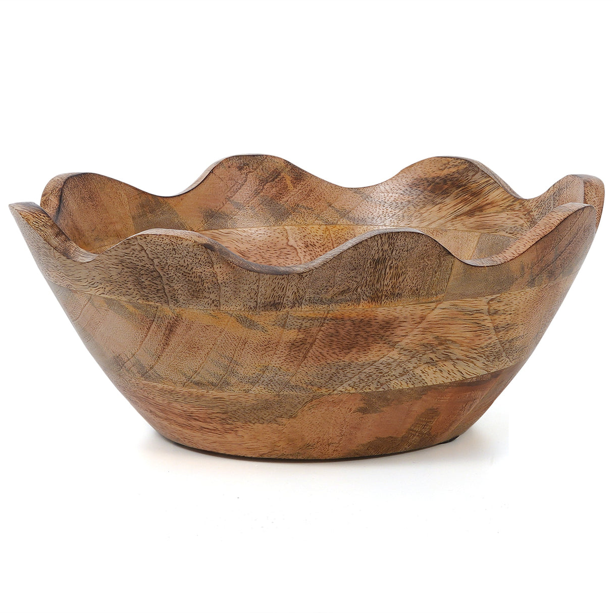 Scalloped Mangowood Bowls - Sumiye Co
