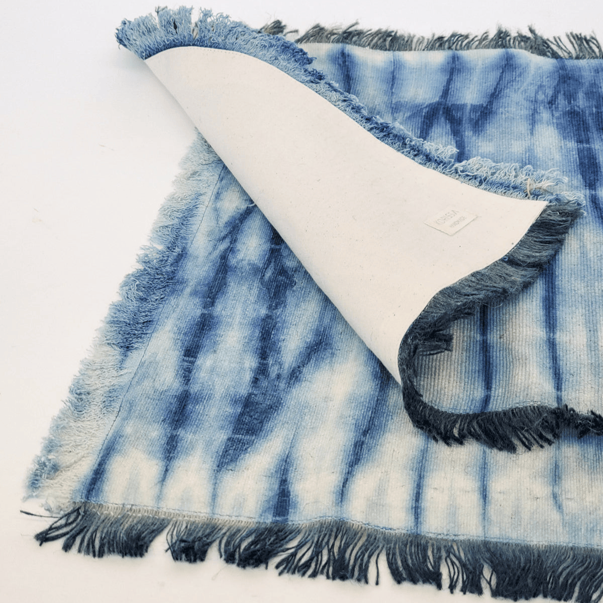 Tie Dye Cotton Placemat - Indigo Blue (Set of 4) - Sumiye Co