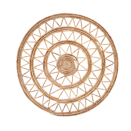 Roda Woven Palm Fiber Placemat - Natural (Set of 2) - Sumiye Co