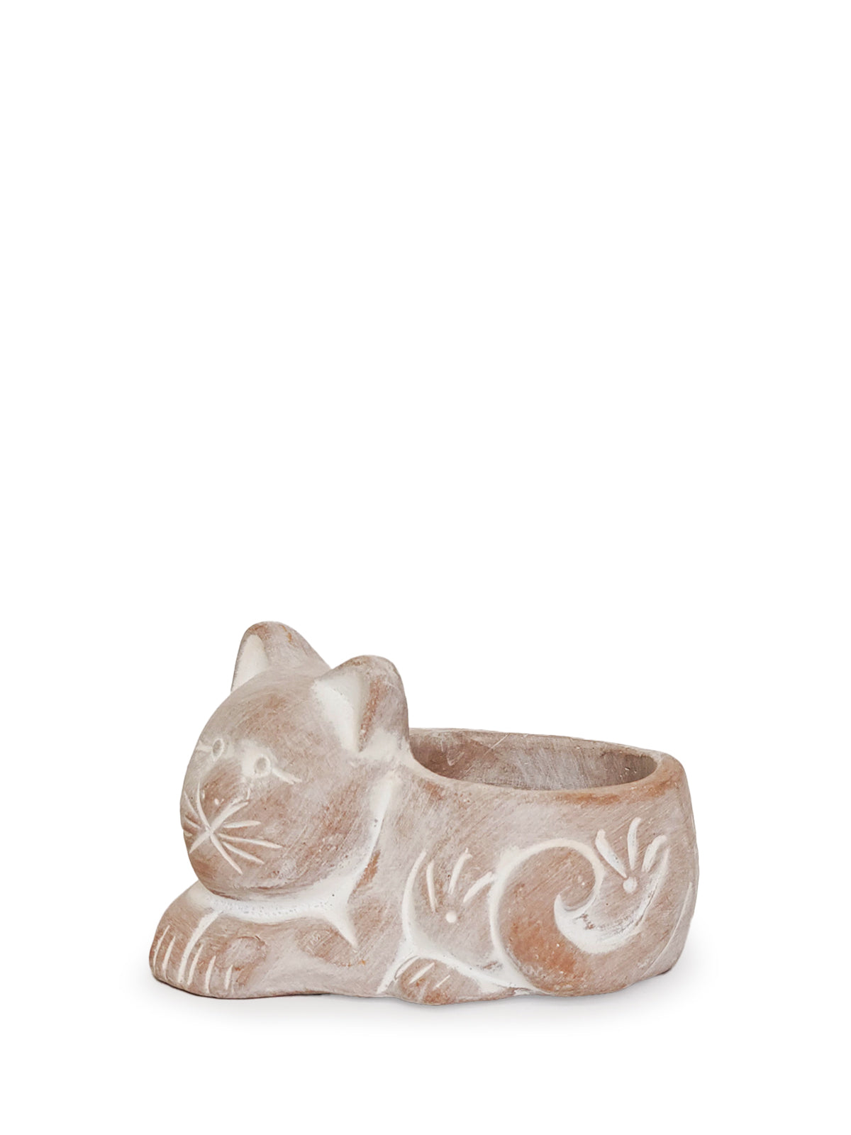 Tea Light Candle Holder | Terracotta Cat-3