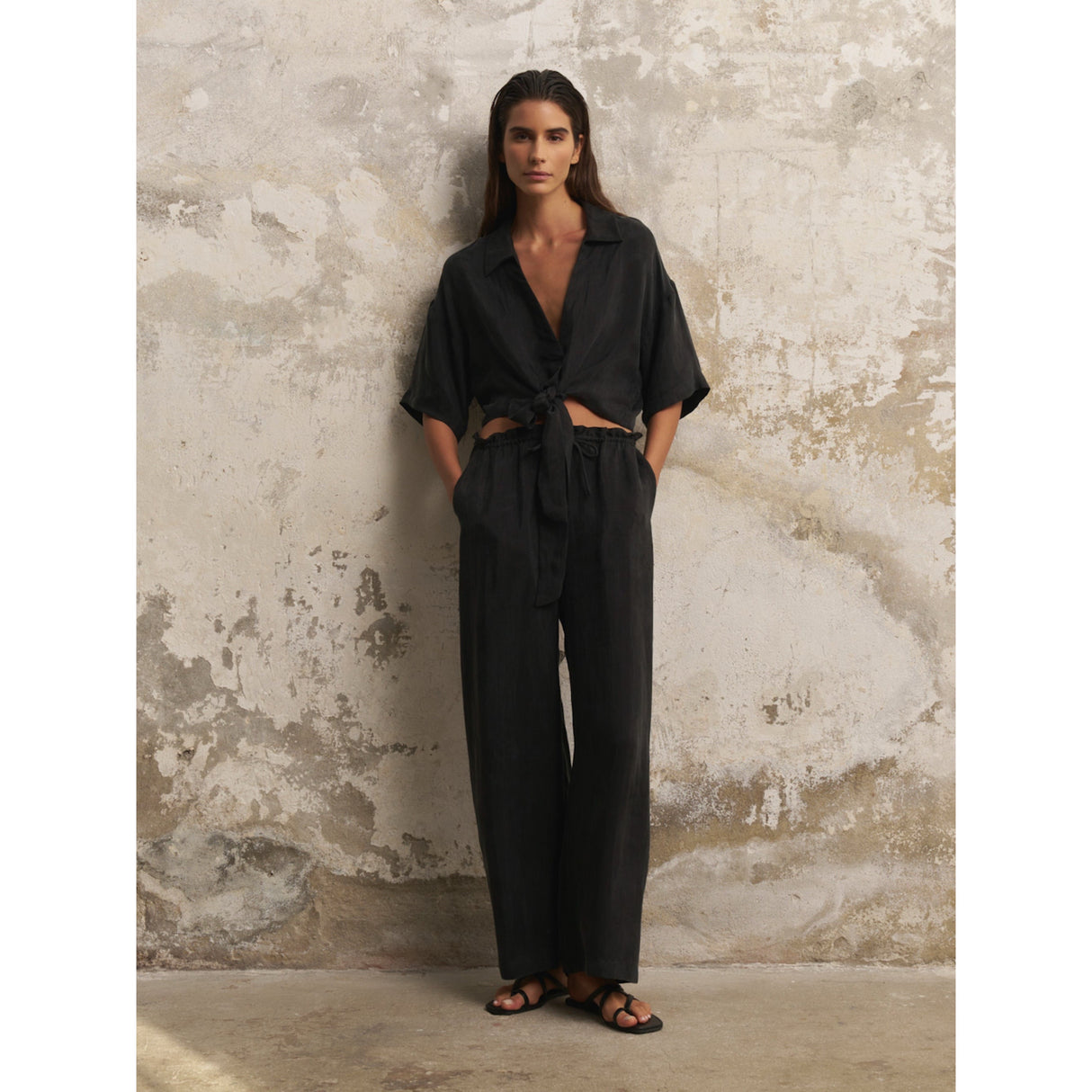 Lucid Tie Shirt - Black - Sumiye Co