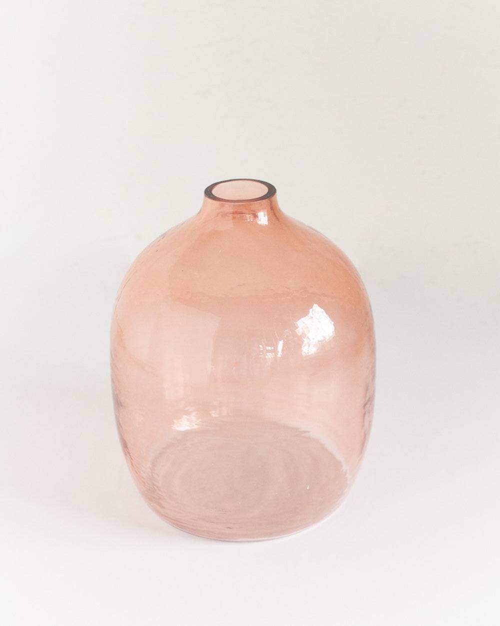 Hebron Hammered Glass Vase - Blush - Sumiye Co