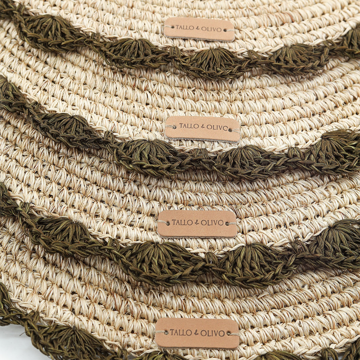 S/4 Hand Crocheted Round Placemat