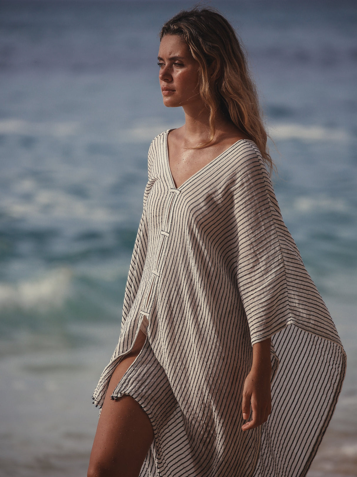 Ava Kimono - Black Stripes - Sumiye Co