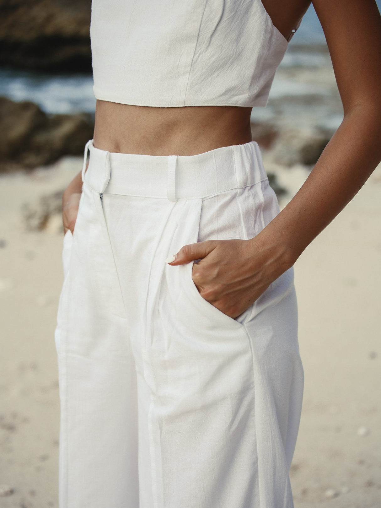 Pera Pants - White - Sumiye Co