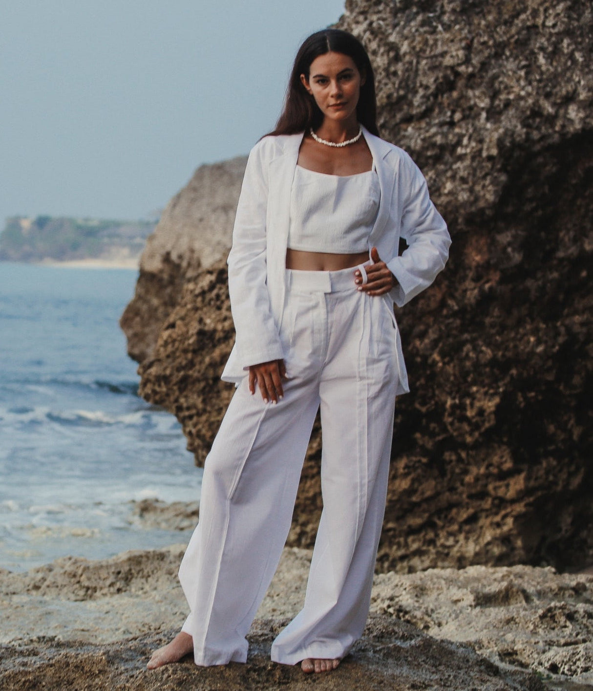 Pera Blazer - White - Sumiye Co