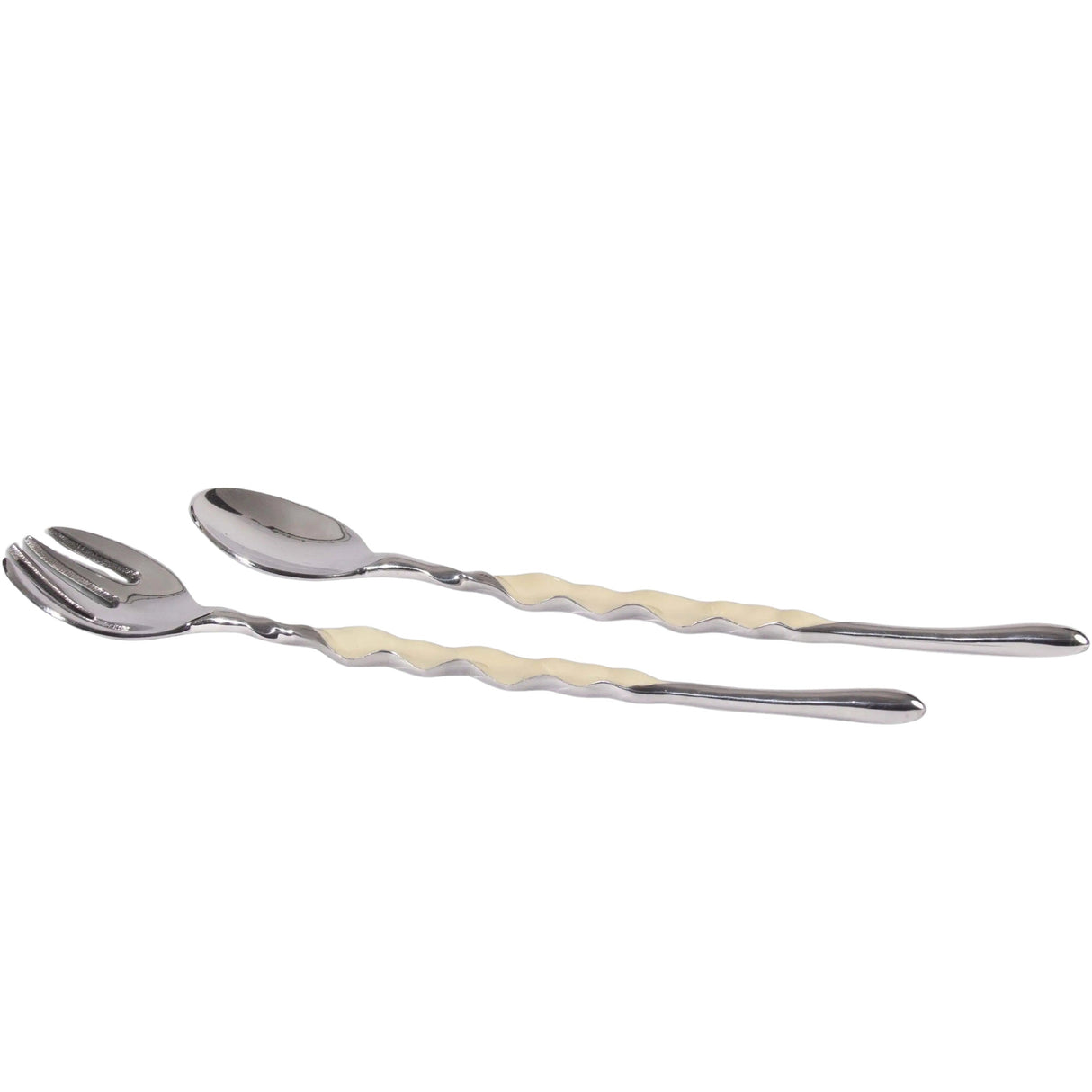 Ruffled Salad Server Gold