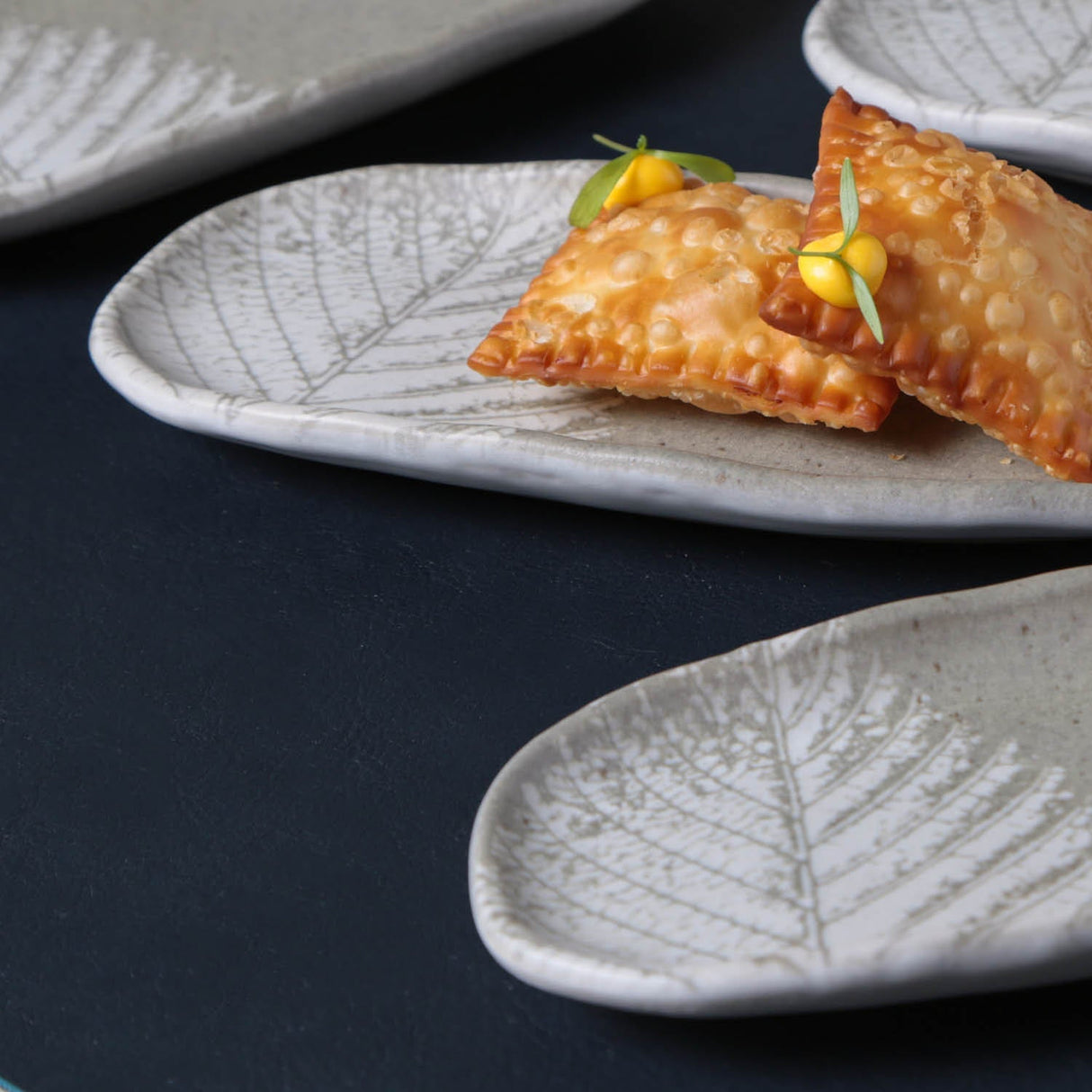 Shallow Organic Oval Platter Mini Set of 4