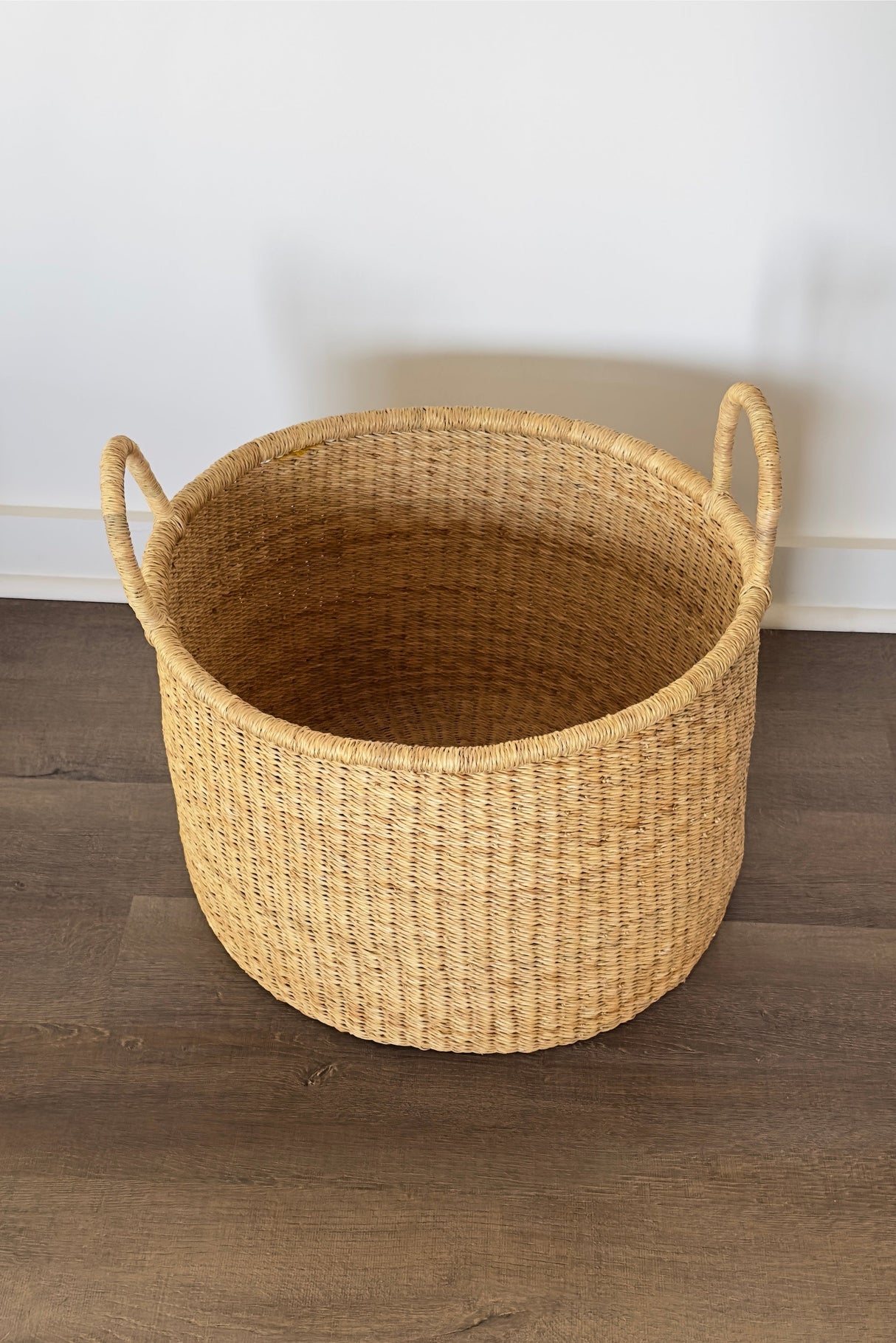 Handwoven Short Hamper - Natural - Sumiye Co
