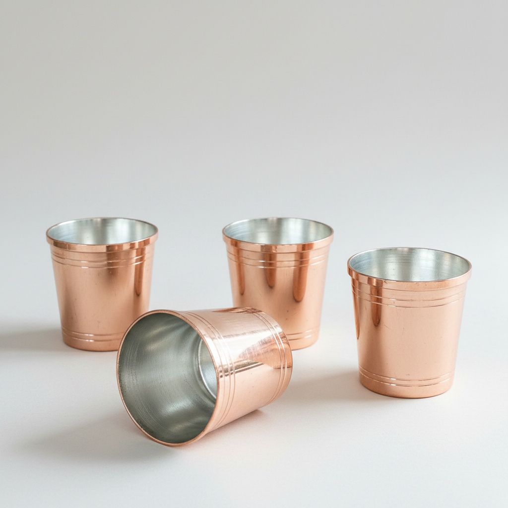 Copper Shot Glass Set/4 | Vintage Inspired - Sumiye Co