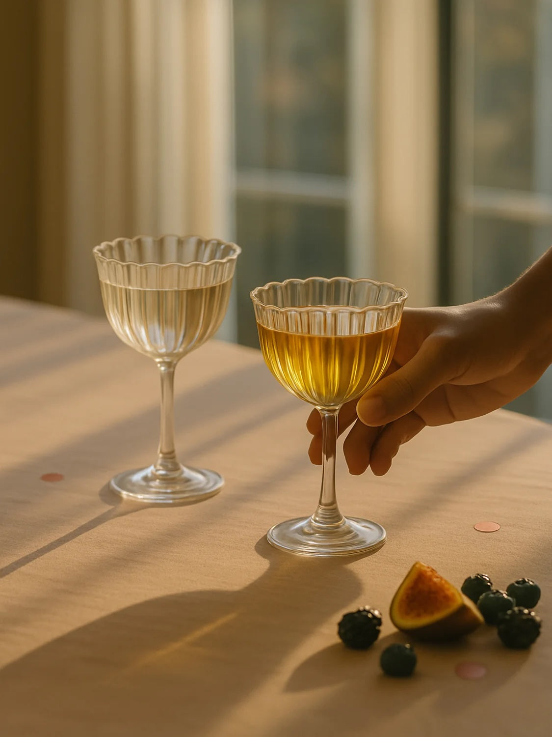 Kira Stemware Coupes - Set of 2 - Sumiye Co