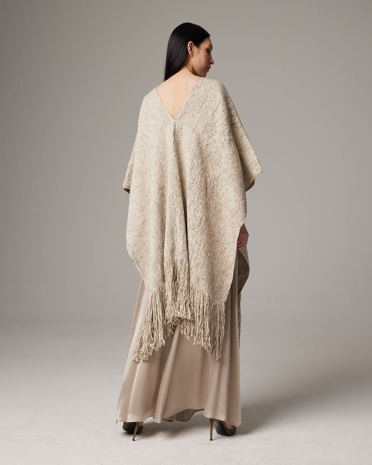 Long Marble Fringe Manta - Sumiye Co