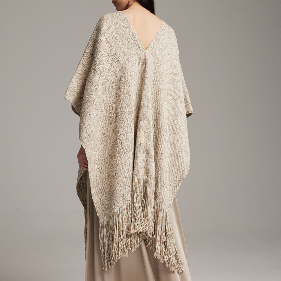 Long Marble Fringe Manta | Hand Loomed - Sumiye Co