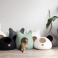 Whimsical Cat Ear Cave Bed - Forest Green