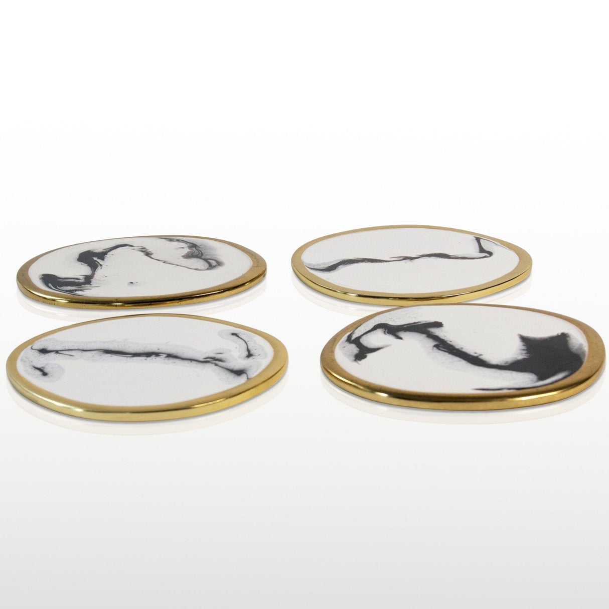 Bianco Nero Coaster Set/4