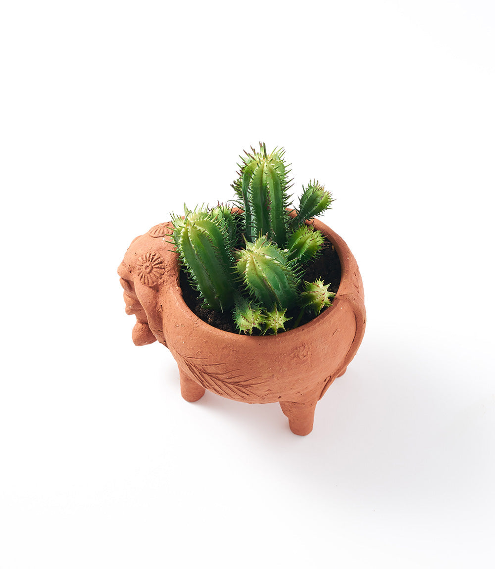 Rakshana Elephant Plant Pot - Terracotta by Matr Boomie - Sumiye Co