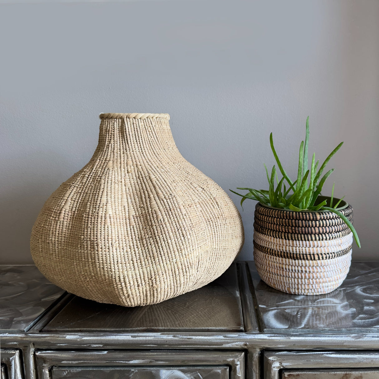 Garlic Tonga Sculptural Baskets by Mbare - Sumiye Co