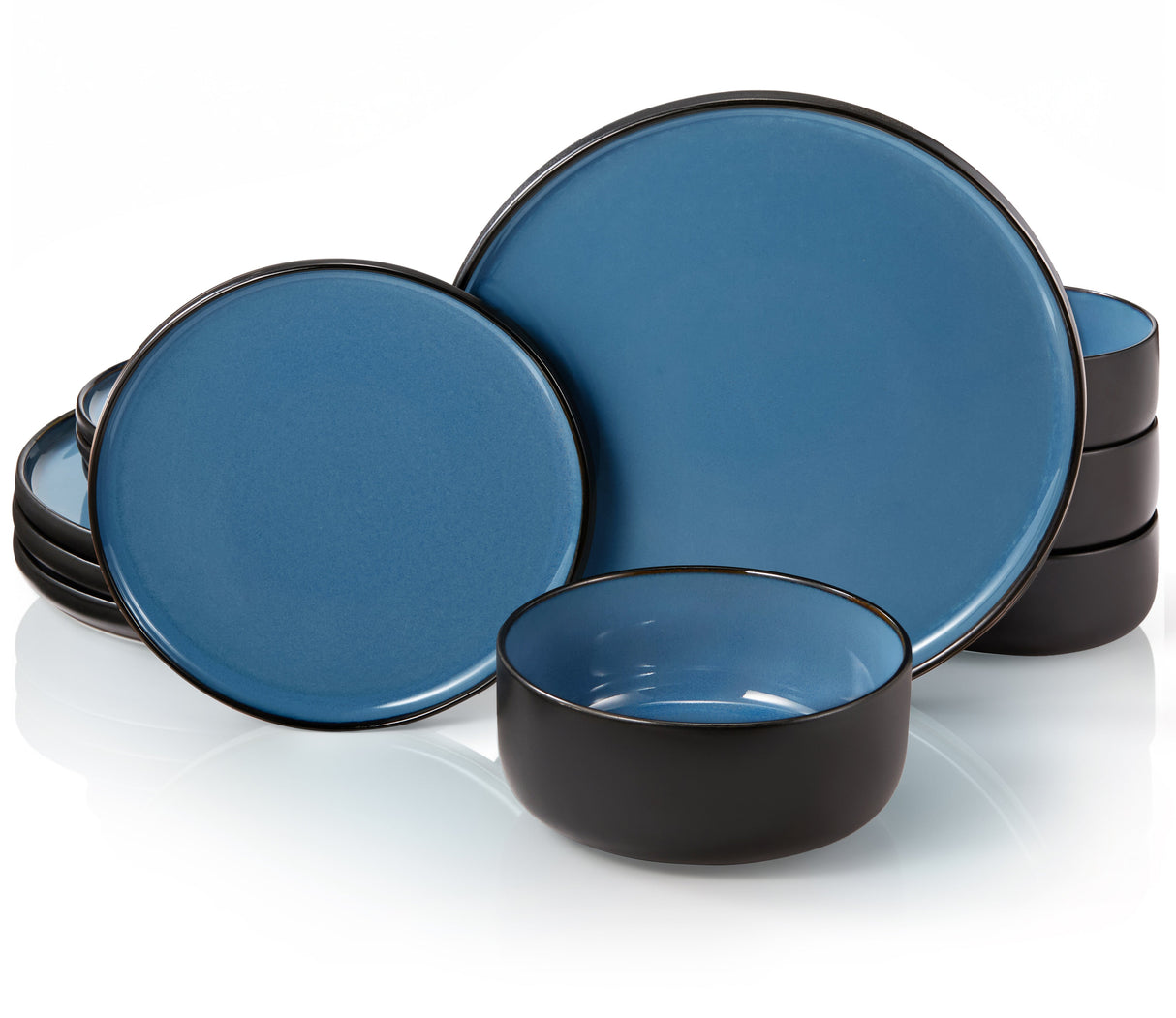 Ceramic Dinnerware Set, 12 Piece, Service for 4, Somerset Collection