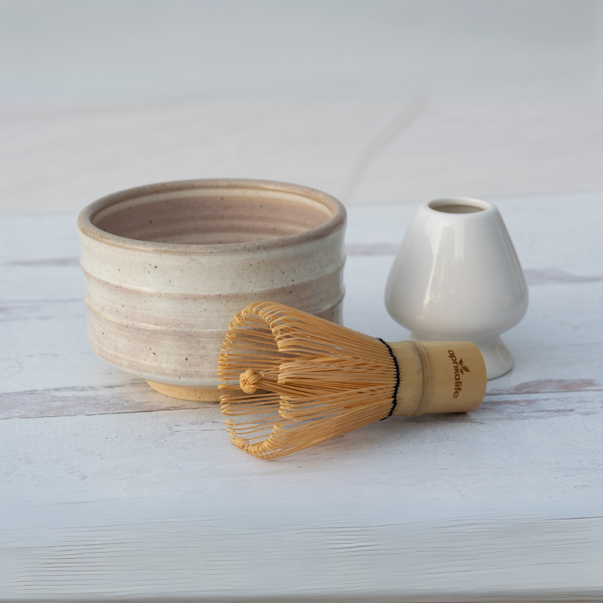 Beige Ceramic Matcha Bowl