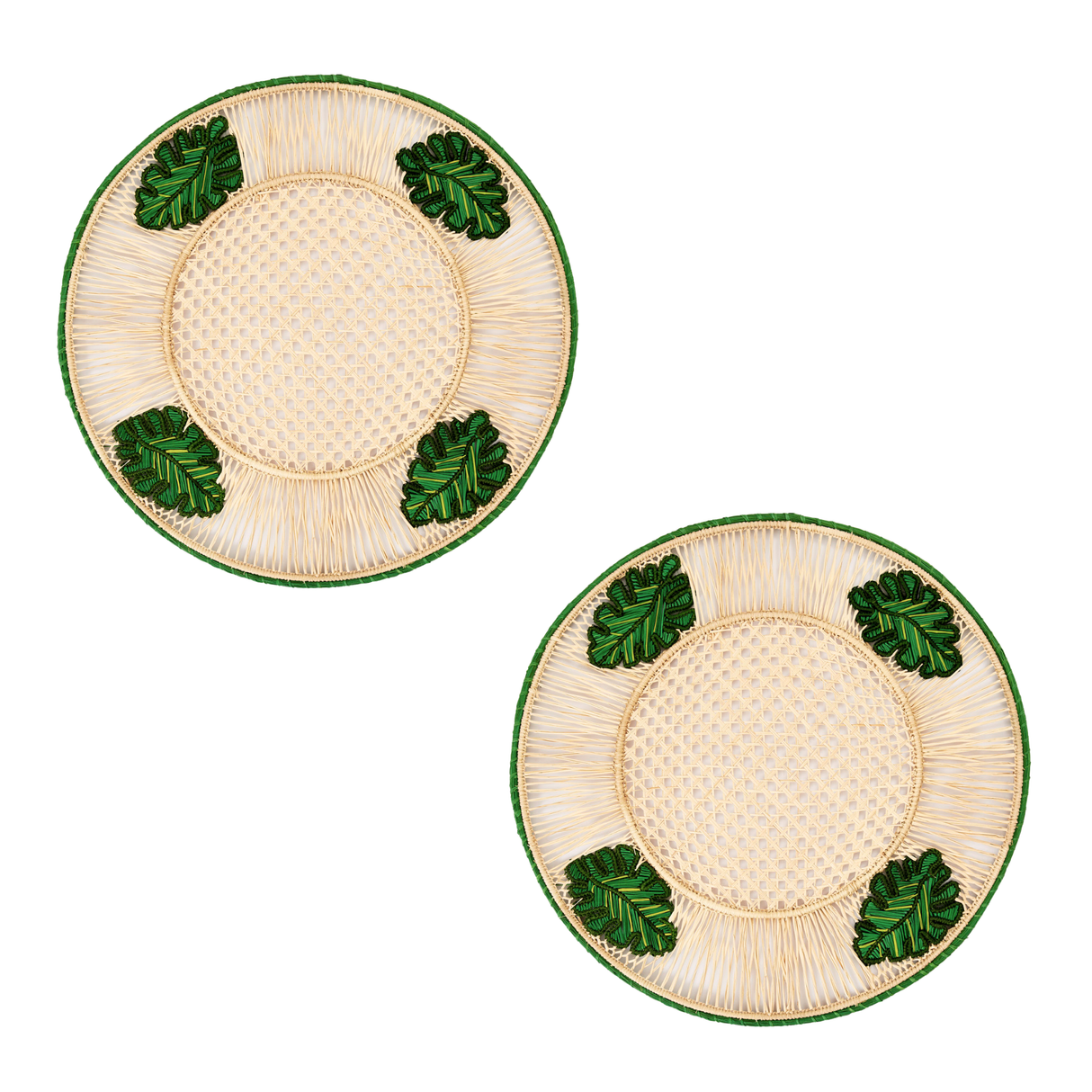 Leaves 3D Woven Placemats (Set of 2)