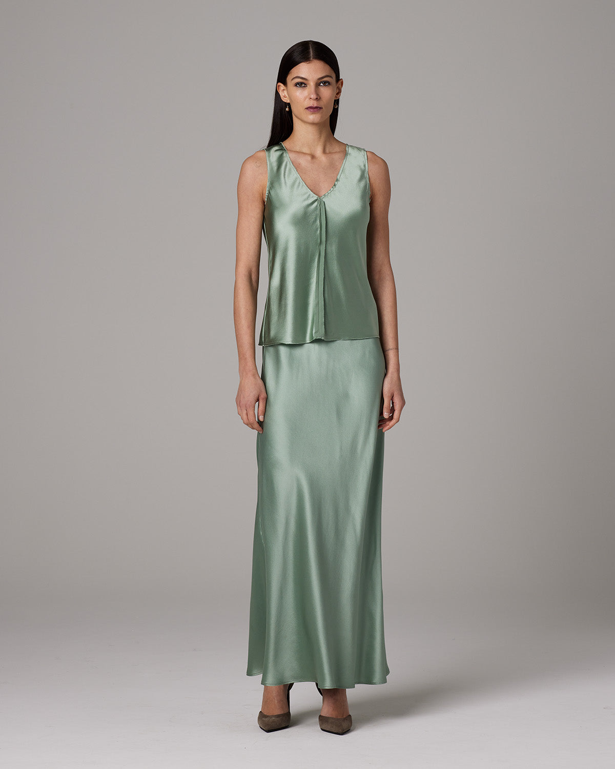 Silk Raw Edge Tank - Sumiye Co