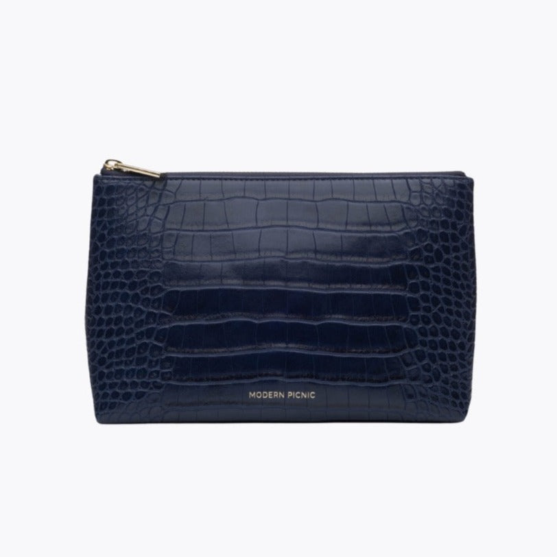 The Snacker - Navy Croc | Designer Lunch Bags & Totes - Sumiye Co