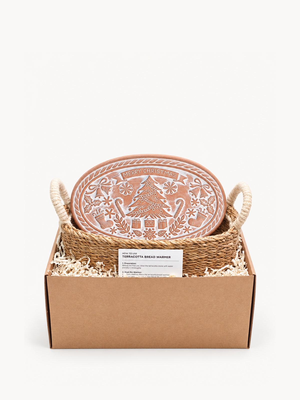Bread Warmer & Basket - Christmas Oval-0