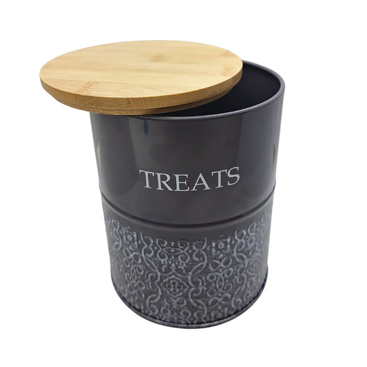 Dog Treat Canister - Gray (Set of 2)-0