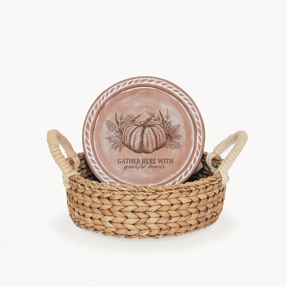 Bread Warmer & Basket - Pumpkin Round-0
