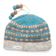 Thame Pom Tassel Hat Grey/Blue - Sumiye Co