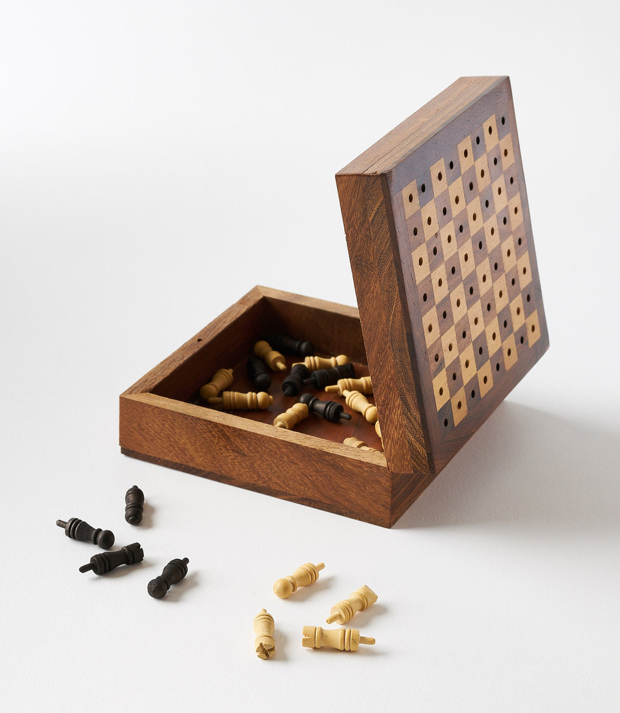 Travel Chess Game -  Handcrafted Wood Pegs by Matr Boomie - Sumiye Co