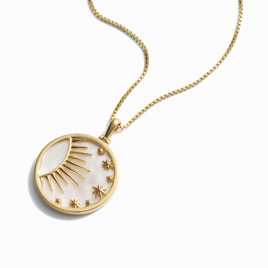 Celestial Mother of Pearl Necklace by Awe Inspired