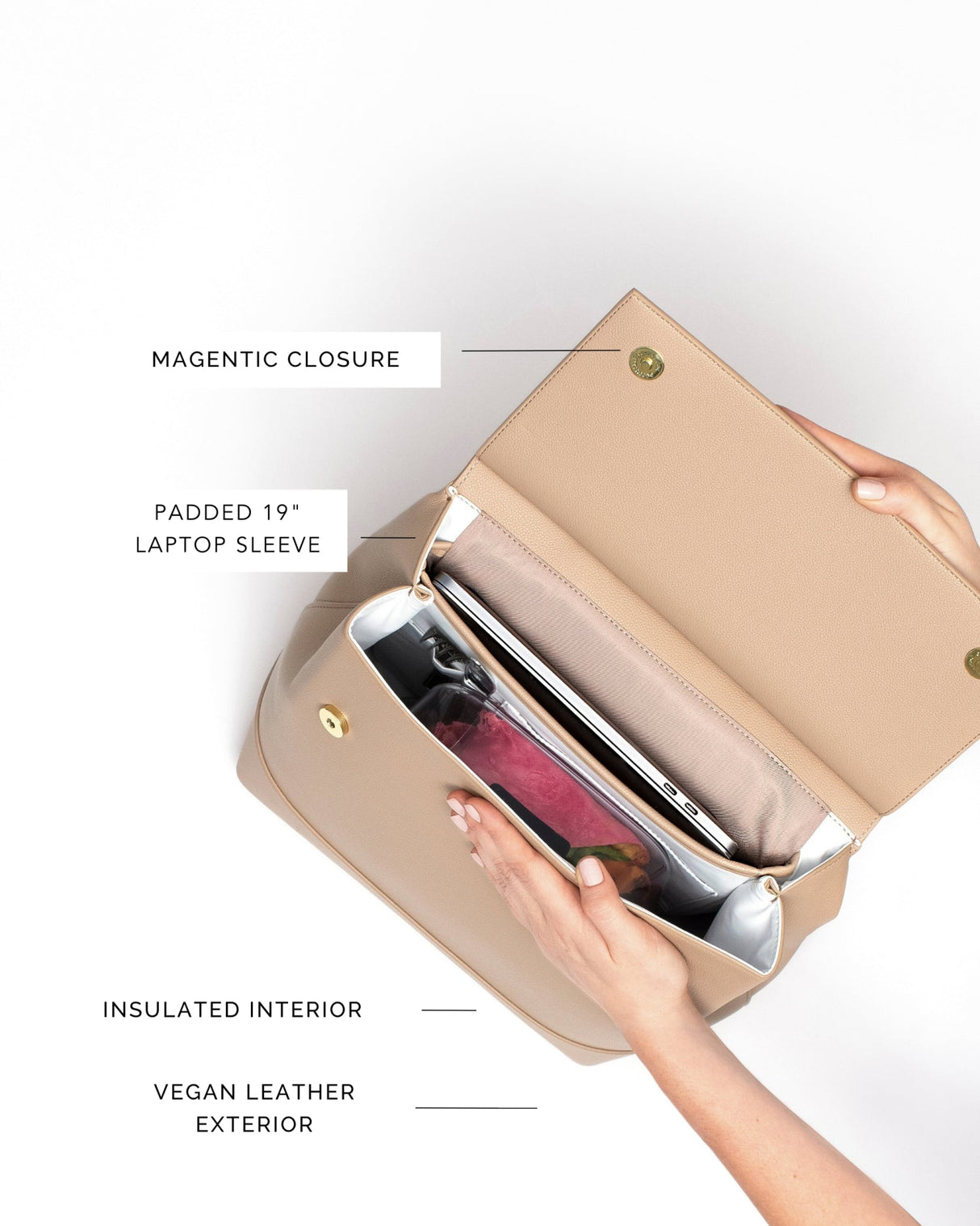 The Backpack - Cream | Designer Lunch Bags & Totes - Sumiye Co