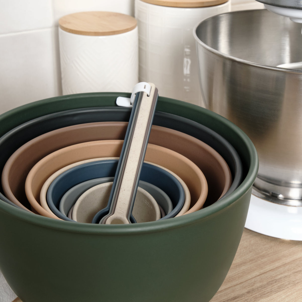 Eco-Friendly Kitchenware Bundle – Mixing Bowls & Measuring Tools - Sumiye Co