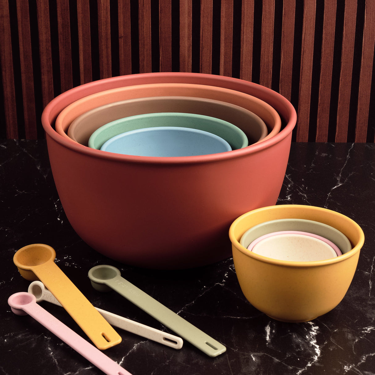 Eco-Friendly Kitchenware Bundle – Mixing Bowls & Measuring Tools - Sumiye Co