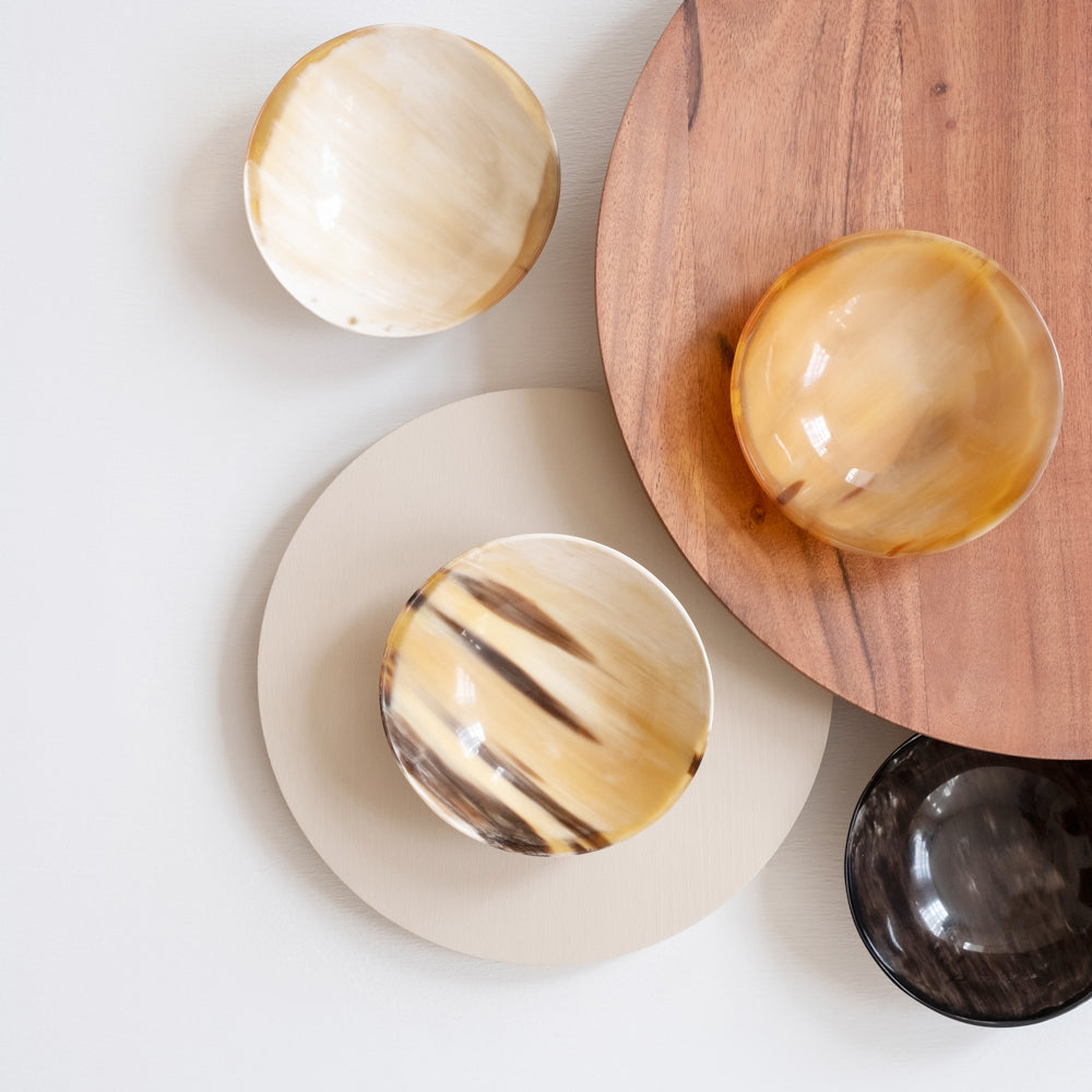 Round Horn Bowl - Black - Sumiye Co