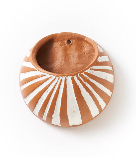 Vasanta Moon Hanging Wall Planter - Terracotta by Matr Boomie - Sumiye Co