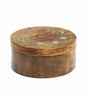 Indukala Moon Phase Round Pivot Box - Handcrafted Mango Wood by Matr Boomie - Sumiye Co