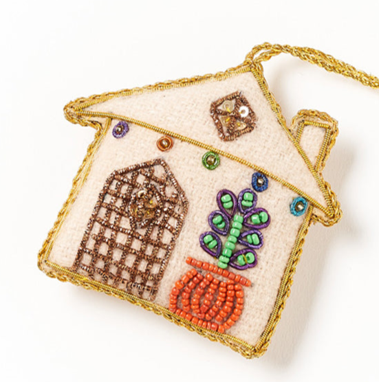 Home Felt Ornament - Hand Embroidered - Sumiye Co