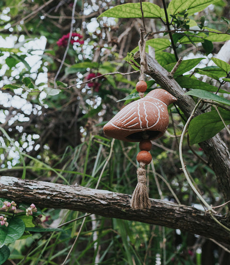 Vasanta Bird Wind Chime - Terracotta by Matr Boomie - Sumiye Co