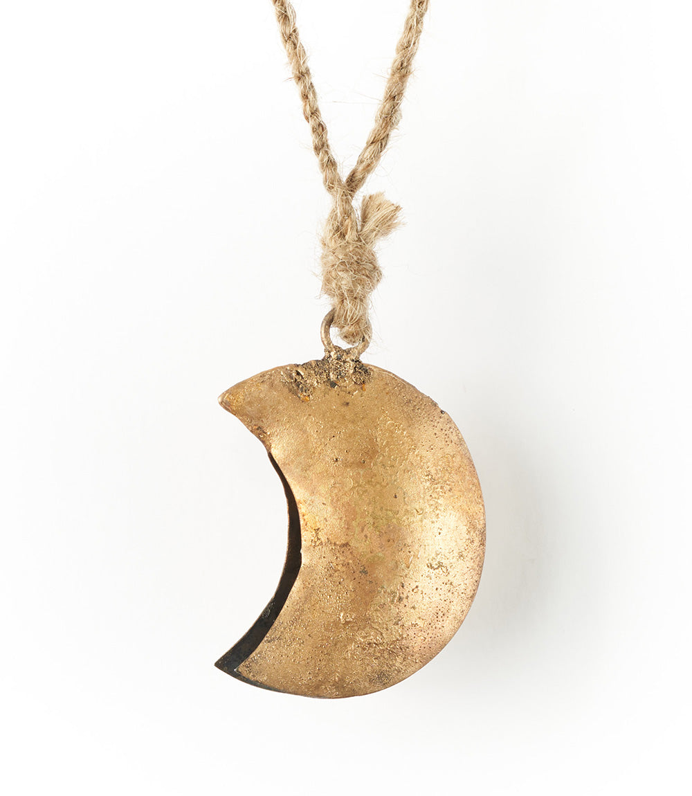 Indukala Crescent Moon Wind Chime - Rustic bell by Matr Boomie - Sumiye Co