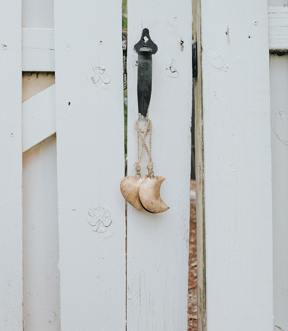 Indukala Crescent Moon Wind Chime - Rustic bell by Matr Boomie - Sumiye Co