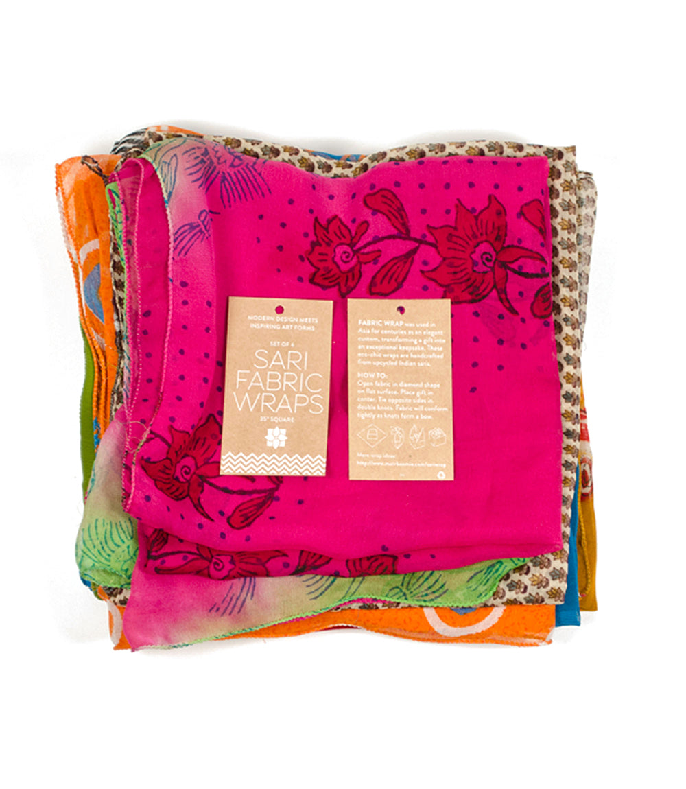 Sari Gift Wrap/Scarf – Assorted Upcycled Fabric by Matr Boomie - Sumiye Co