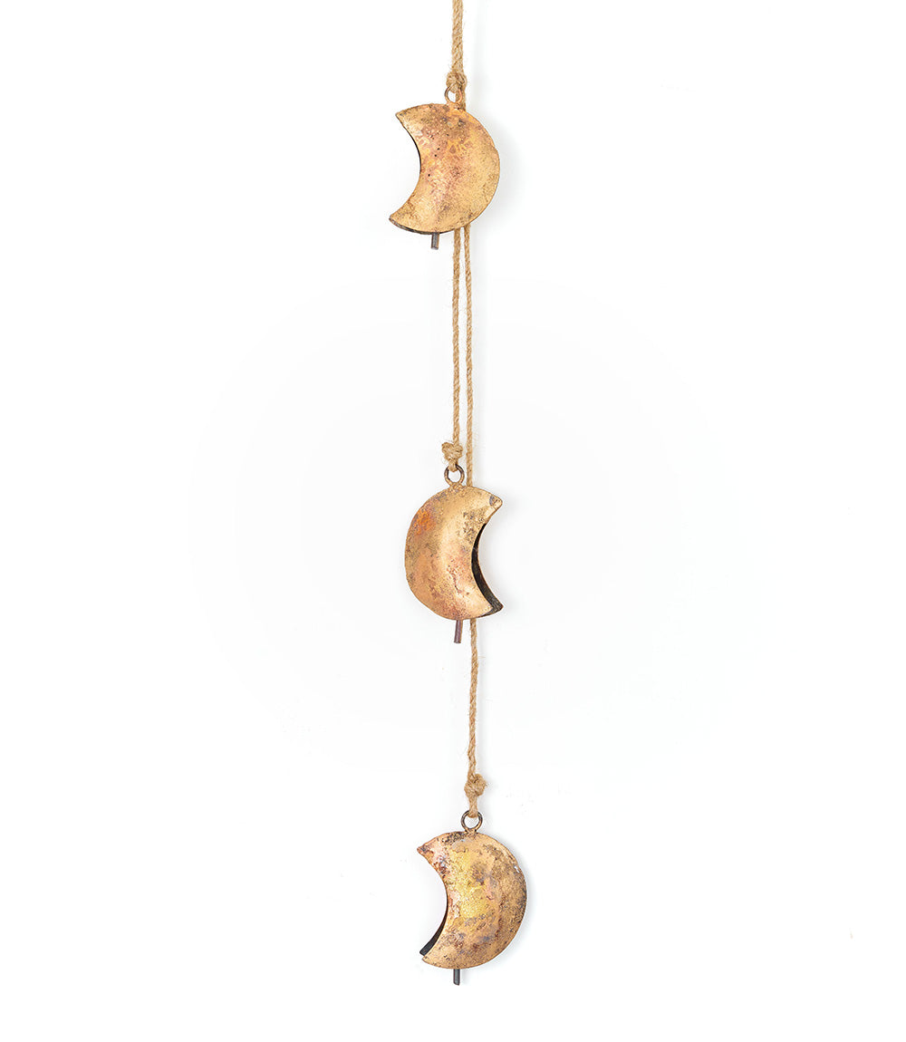 Indukala Moon Trio Wind Chime - Rustic bell by Matr Boomie - Sumiye Co