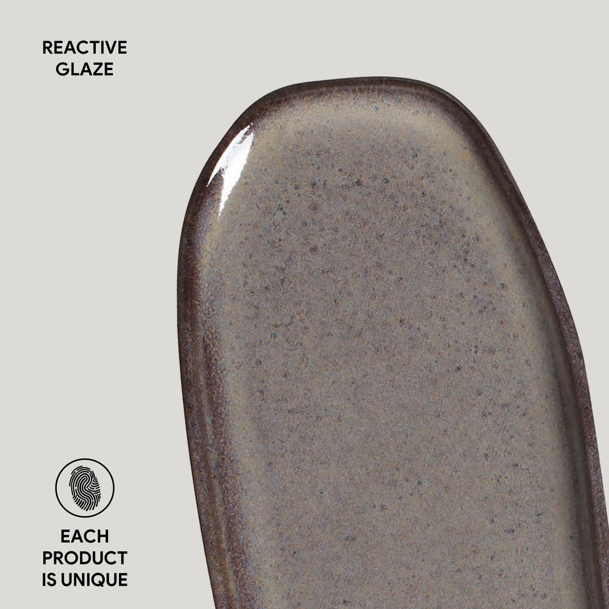 Shallow Organic Oval Platter Small Set of 4