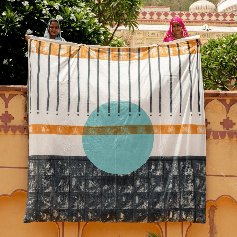 Midnight Moon Duvet | Artisanal Handmade Bedding Sets - Sumiye Co